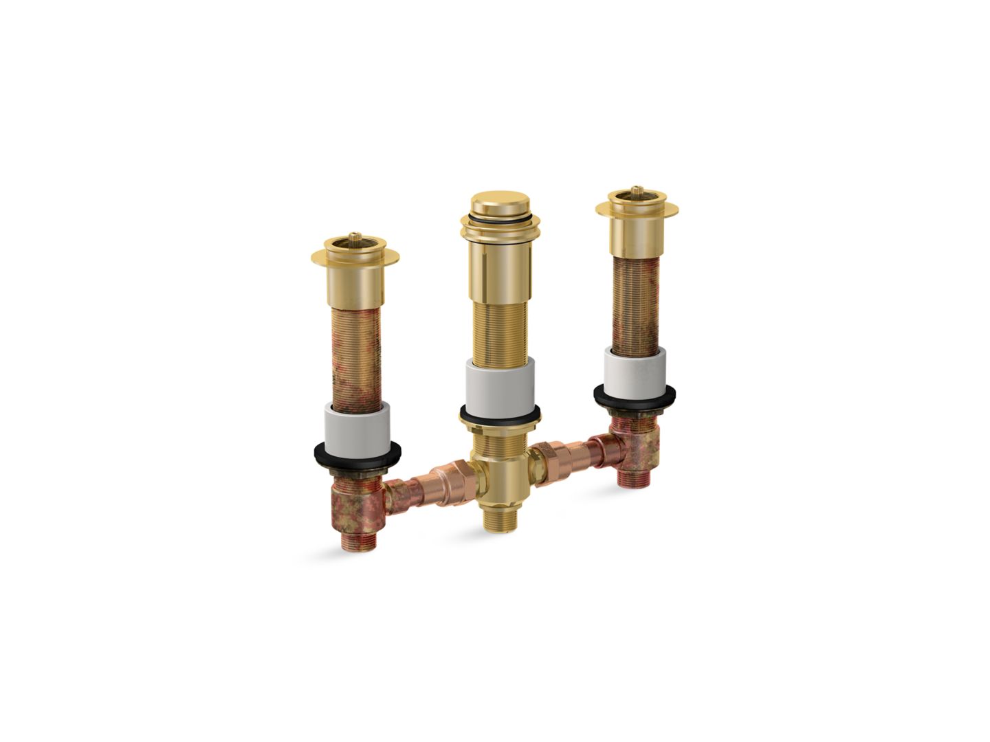 Deck-Mount Bath Valve with Diverter