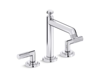 Deck-Mount Bath Faucet With Diverter