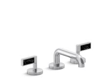 One™ Sink faucet, low spout, Nero Marquina handles