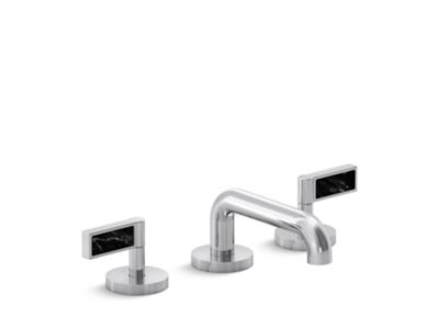 Sink faucet, low spout, Nero Marquina handles