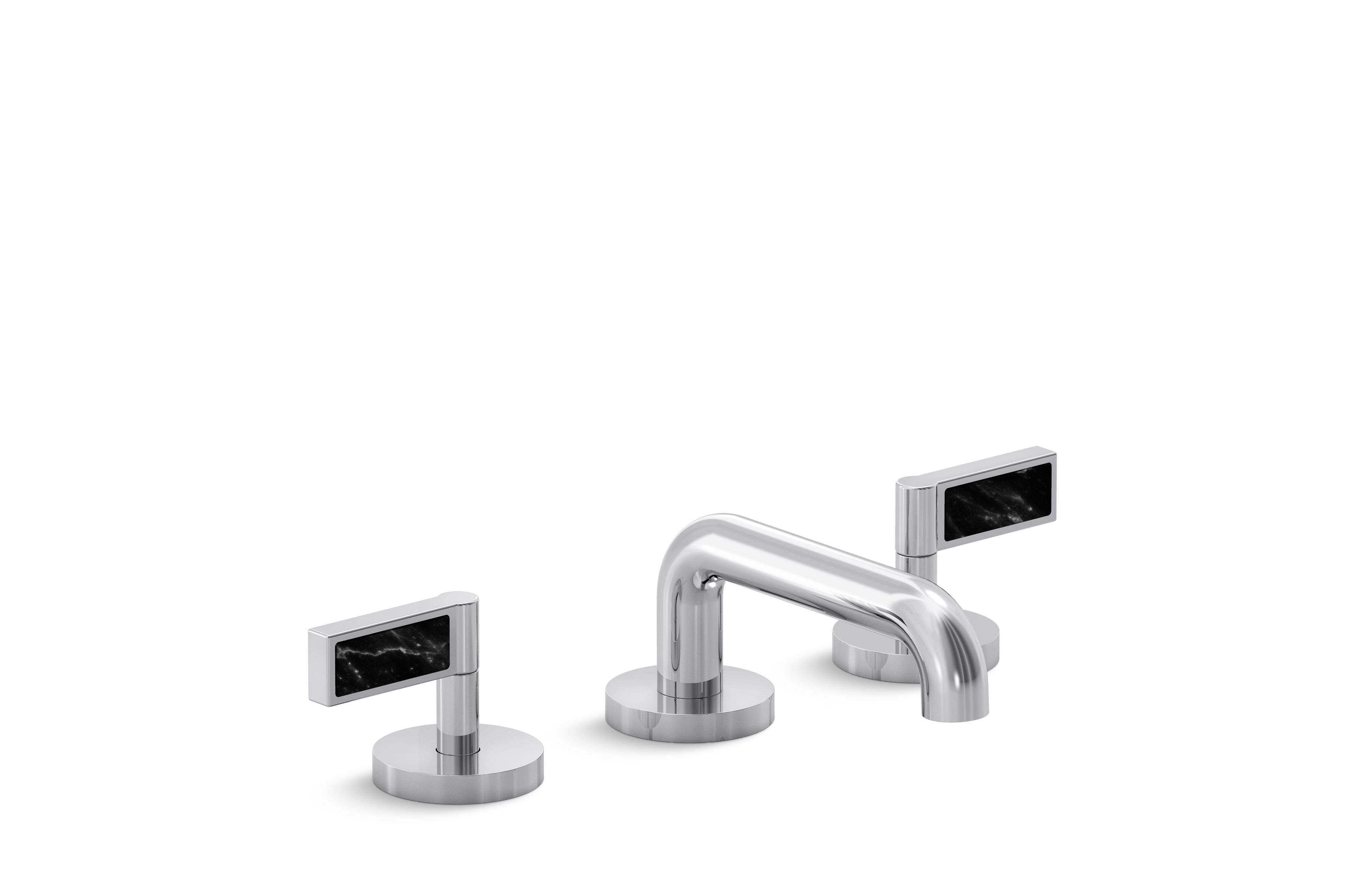 One™ — Sink faucet, low spout, Nero Marquina handles
