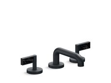 One™ Sink faucet, low spout, Nero Marquina handles