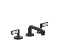 Sink faucet, low spout, white Carrara handles 1
