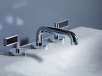 Sink Faucet, Low Spout, Nero Marquina Handles 3