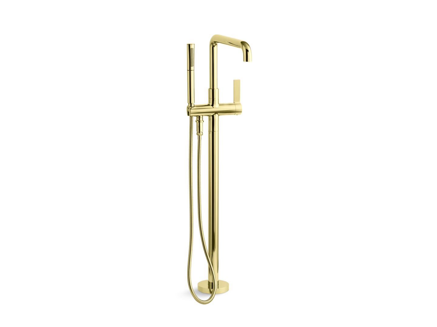 One Freestanding Bath Faucet, Less Handshower