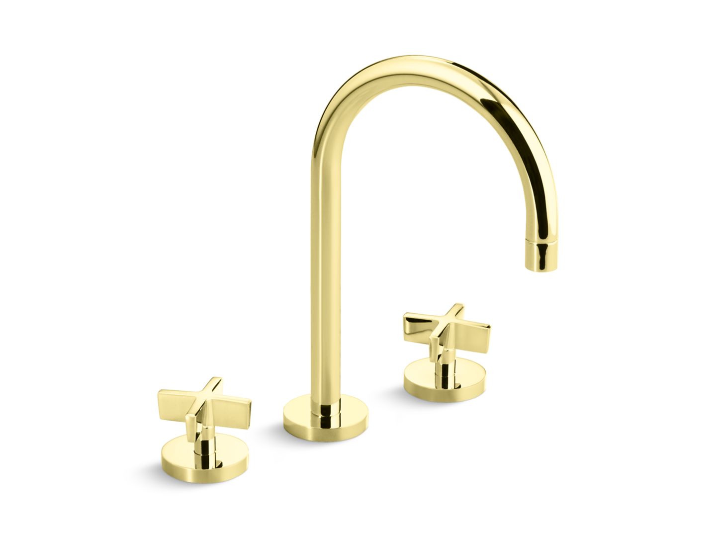 One Sink Faucet, Gooseneck Spout, Cross Handles