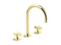 Sink Faucet, Gooseneck Spout, Cross Handles 0