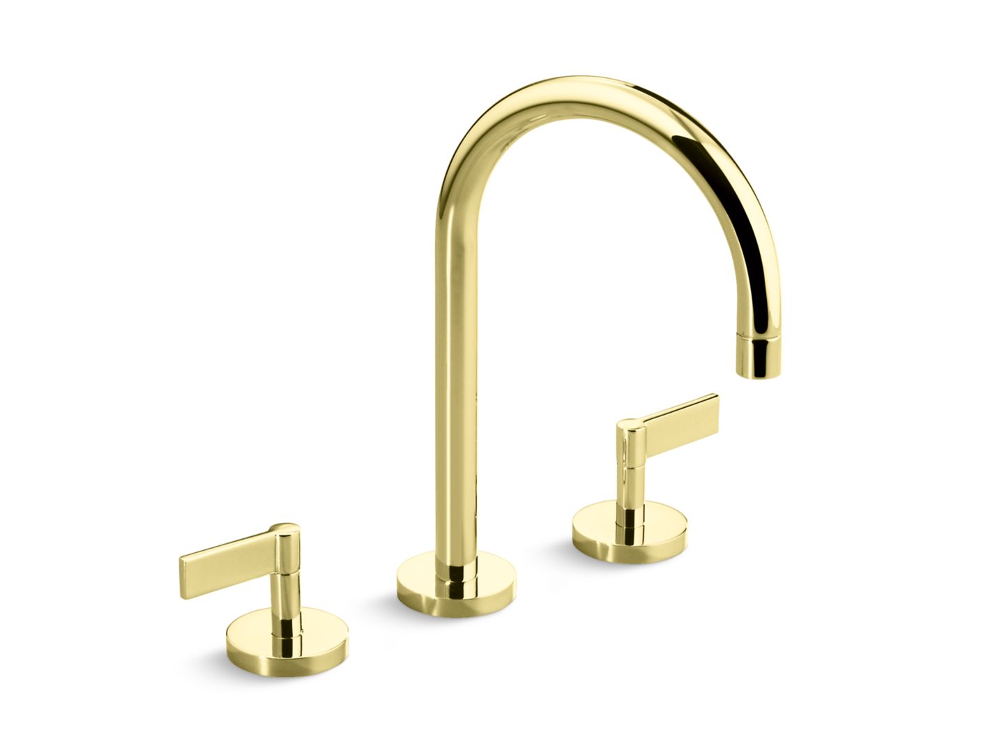 One Sink Faucet, Gooseneck Spout, Lever Handles