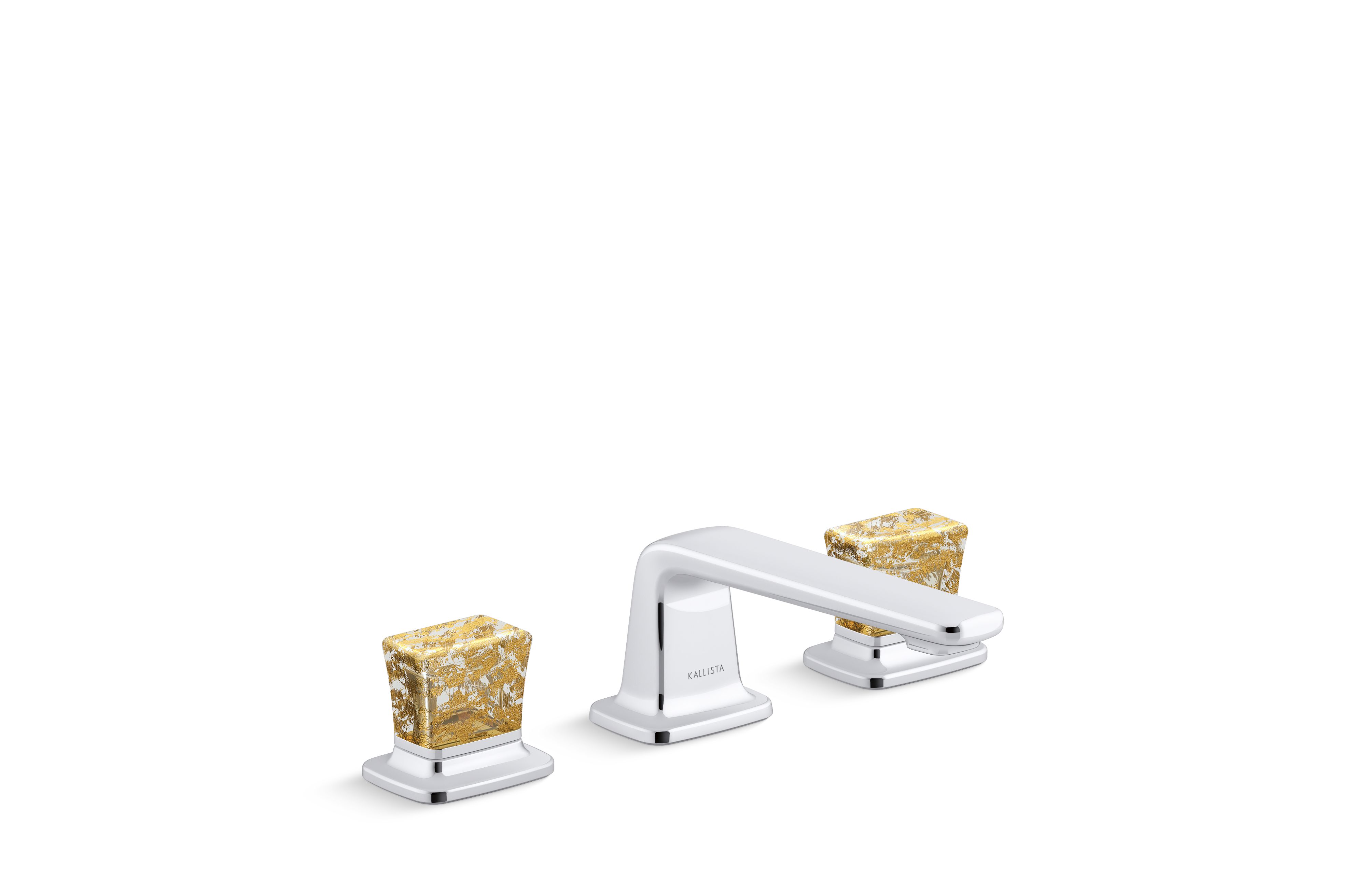 Per Se® Decorative — Sink faucet, low spout, gold flake crystal knob handles