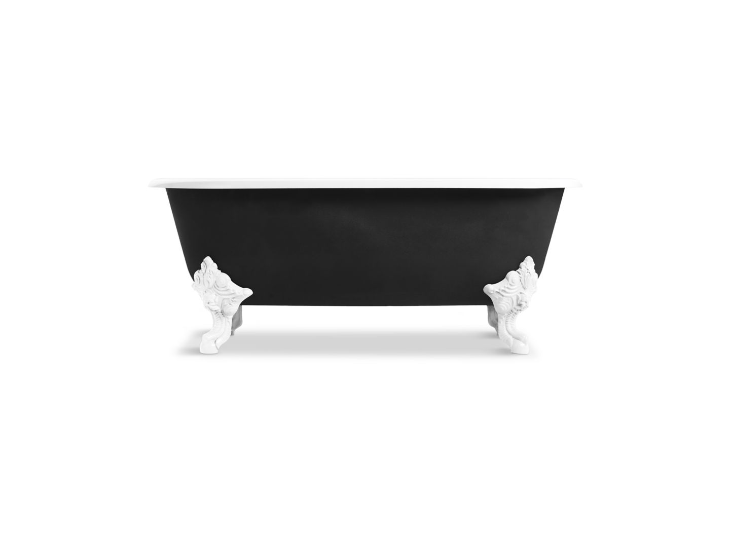 Circe Claw Foot Freestanding Bathtub with Black Exterior