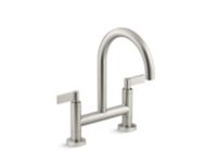 Deck-Mount Bridge Kitchen Faucet, Lever Handles 0