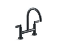 Deck-Mount Bridge Kitchen Faucet, Lever Handles 0