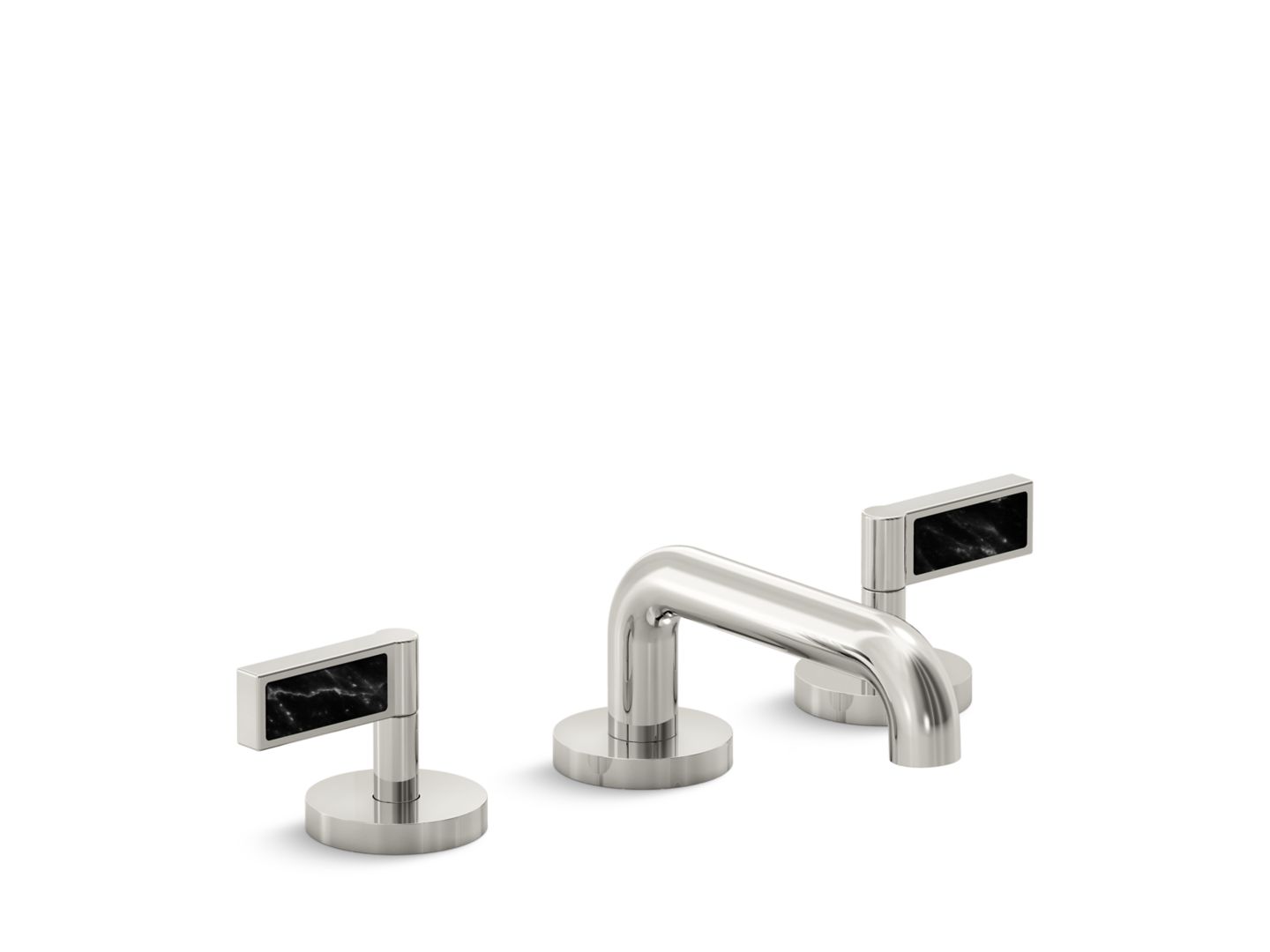 One™ Sink faucet, low spout, Nero Marquina handles