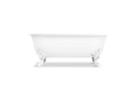 Freestanding Claw Foot Bathtub with White Exterior 0