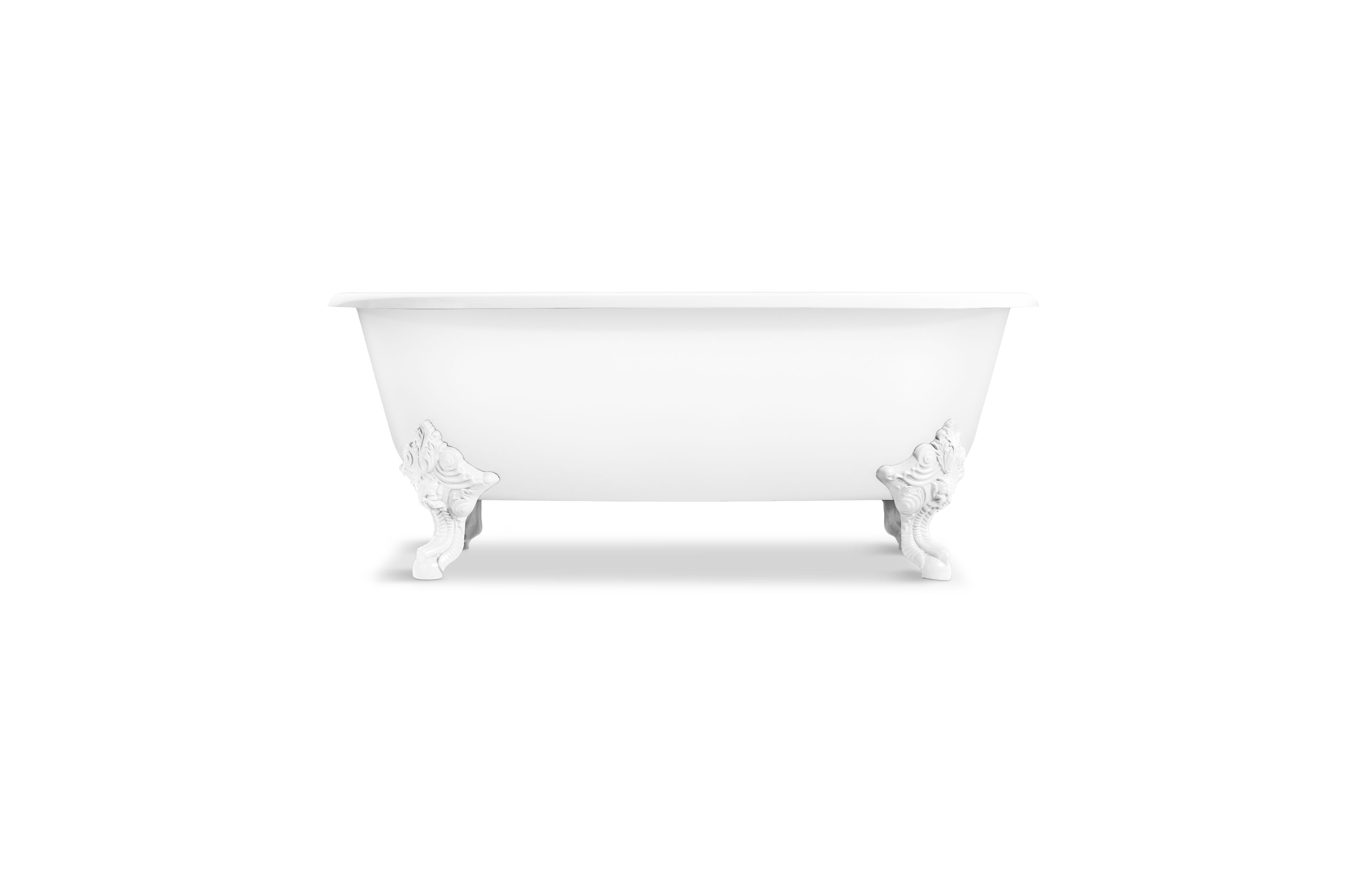 Circe™ — Freestanding Claw Foot Bathtub with White Exterior
