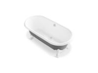 Freestanding Claw Foot Bathtub with Primed Exterior 2