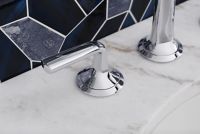 Sink Faucet, Arch Spout, Lever Handles 6