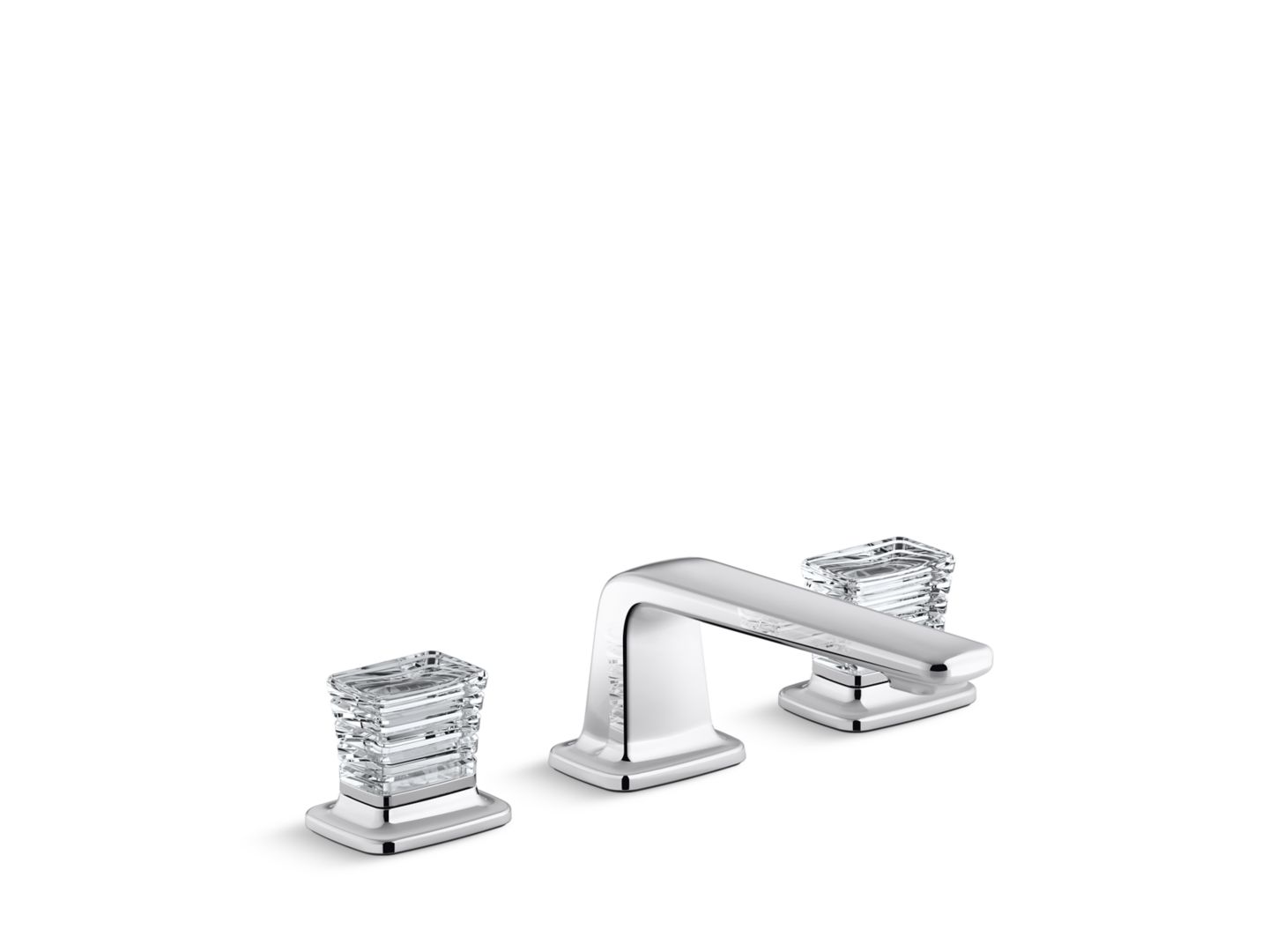 Per Se® Decorative Sink faucet, low spout, clear Saint-Louis crystal knob handles