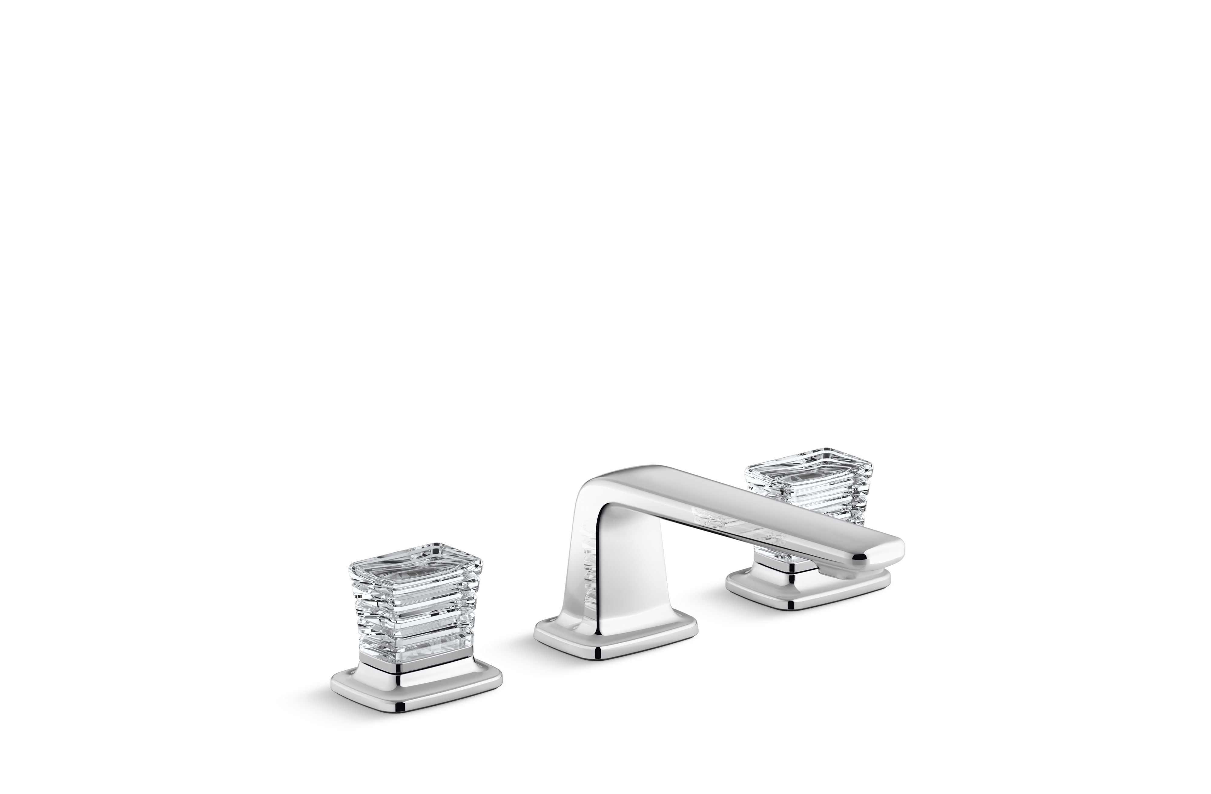 Per Se® Decorative — Sink faucet, low spout, clear Saint-Louis crystal knob handles