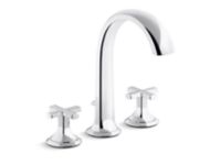 Deck-Mount Bath Faucet with Diverter, Cross Handles 0