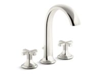 Deck-Mount Bath Faucet with Diverter, Cross Handles 0