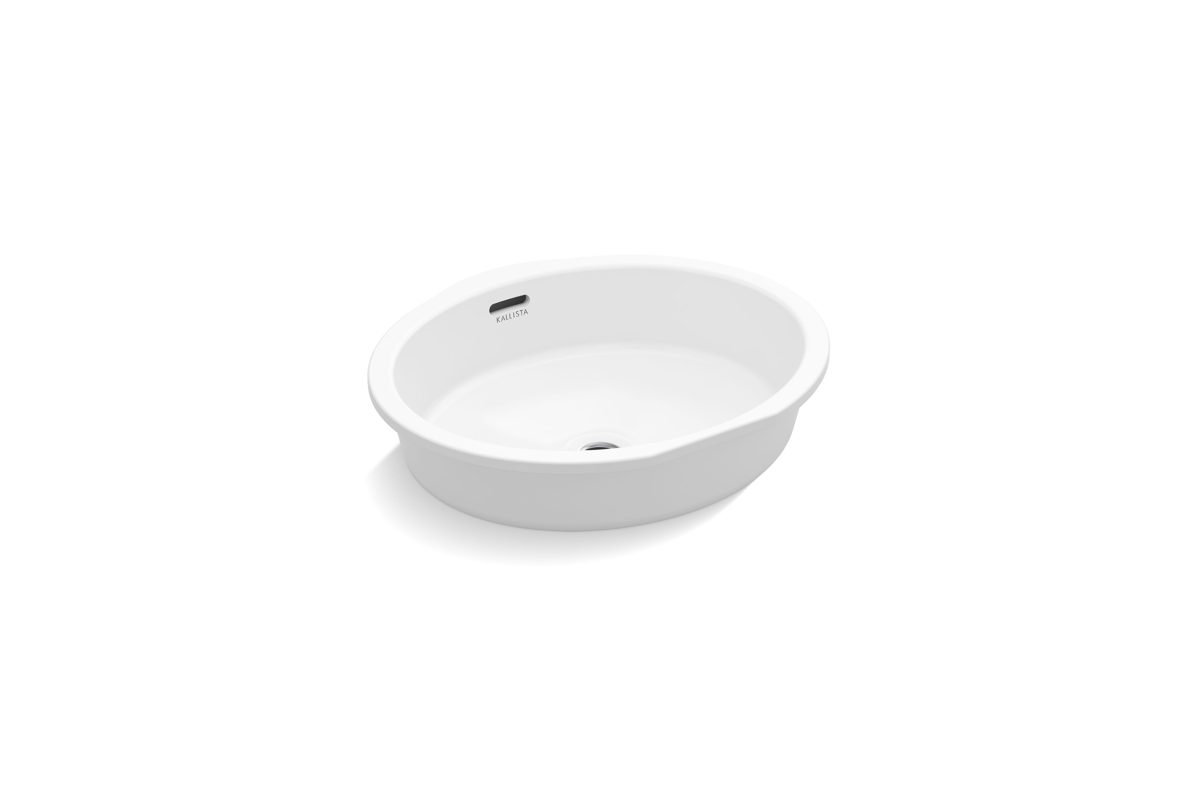 Perfect — Under-mount Sink, Centric Oval with Overflow, Glazed
