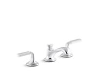 Sink Faucet, Low Spout, Frost Wave Enamel Lever Handles 0