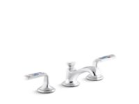 Sink Faucet, Low Spout, Spring Rain Enamel Lever Handles 0