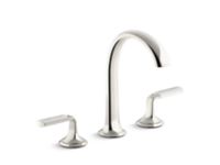 Sink faucet, arch spout, Frost Wave enamel lever handles 0