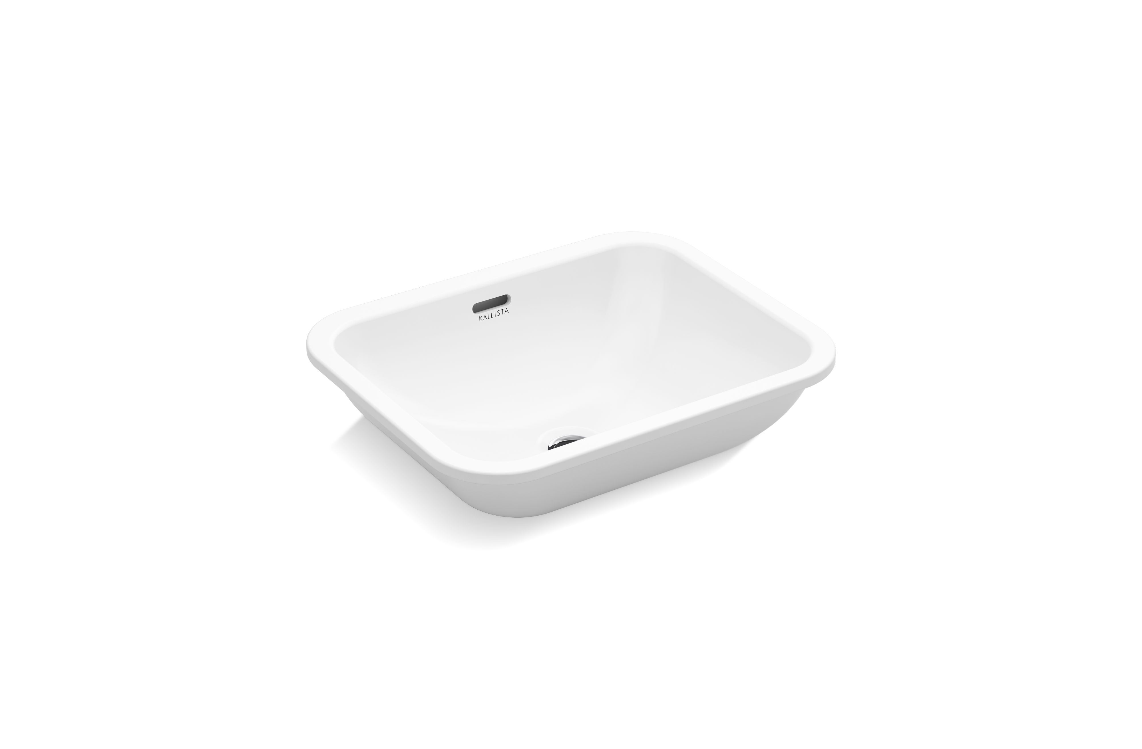 Perfect — Under-mount Sink, Soft Rectangle with Overflow, Glazed