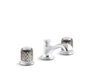 Sink faucet, low spout, flannel grey Saint-Louis crystal knob handles 0