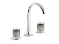 Sink Faucet, Arch Spout, Saint-Louis Crystal, Flannel Grey Knob Handles 0