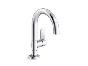 Single-control sink faucet