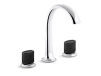 Sink faucet, arch spout, Matte Black Porcelain knob handles 0