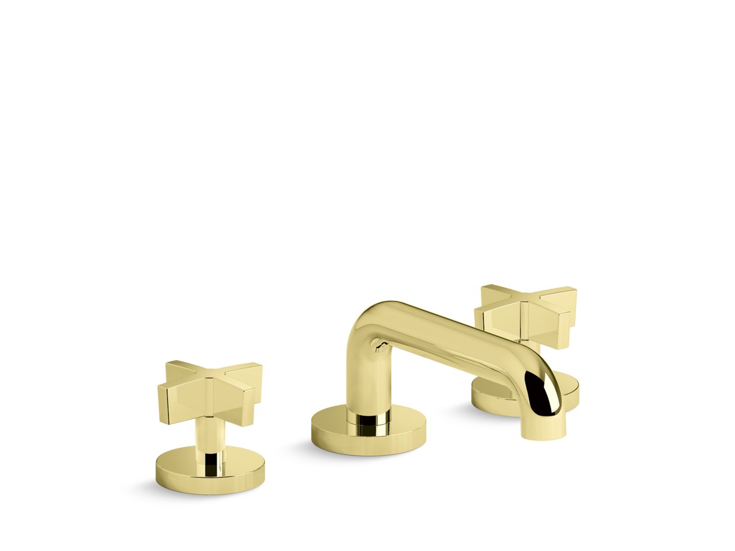 One Sink Faucet, Low Spout, Cross Handles