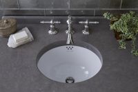 Under-mount Sink with Overflow, Glazed 1