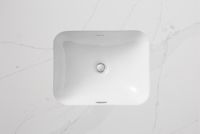 Under-mount Sink, Soft Rectangle with Overflow 1