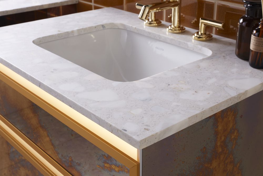 Perfect Under mount Sink Soft Rectangle with overflow P74233 WO