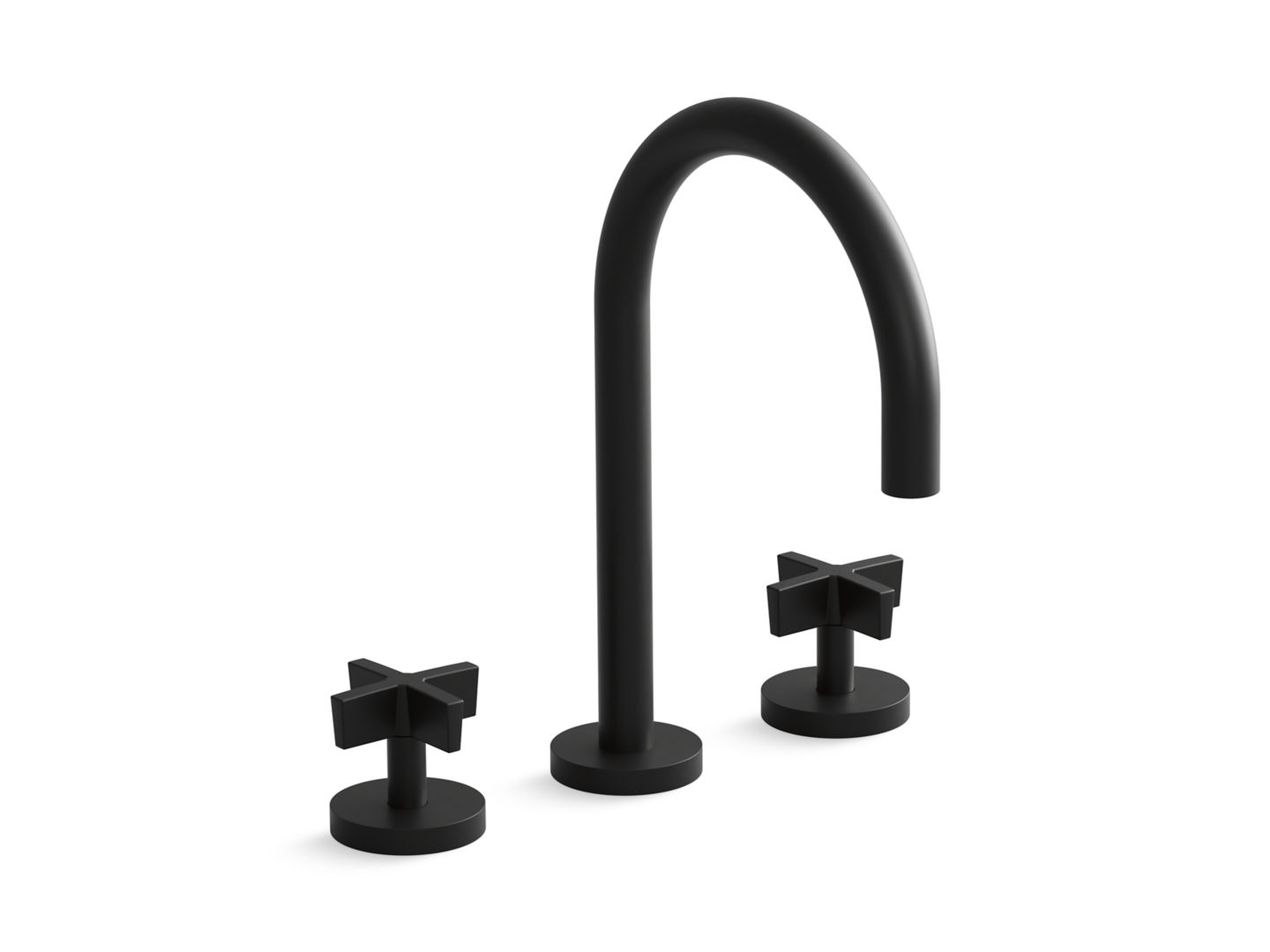 One Sink Faucet, Gooseneck Spout, Cross Handles