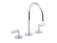Sink faucet, gooseneck spout, lever handles 0
