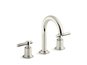 Sink faucet, arch spout, lever handles