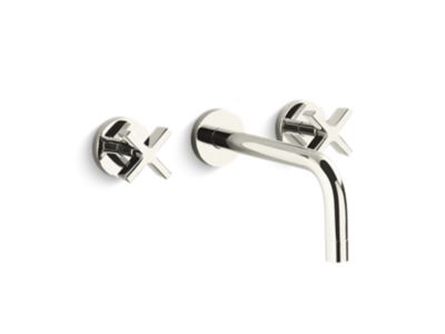 Wall-mount sink faucet, cross handles