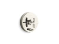 Pressure balance trim with diverter, cross handle 0