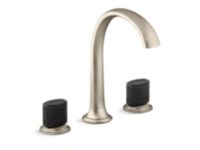 Sink Faucet, Arch Spout, Matte Black Porcelain Knob Handles 1