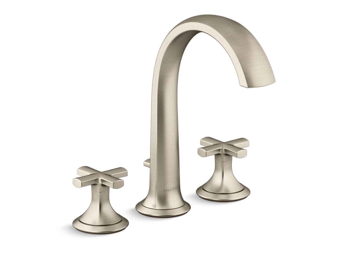 Script Deck-Mount Bath Faucet with Diverter, Cross Handles