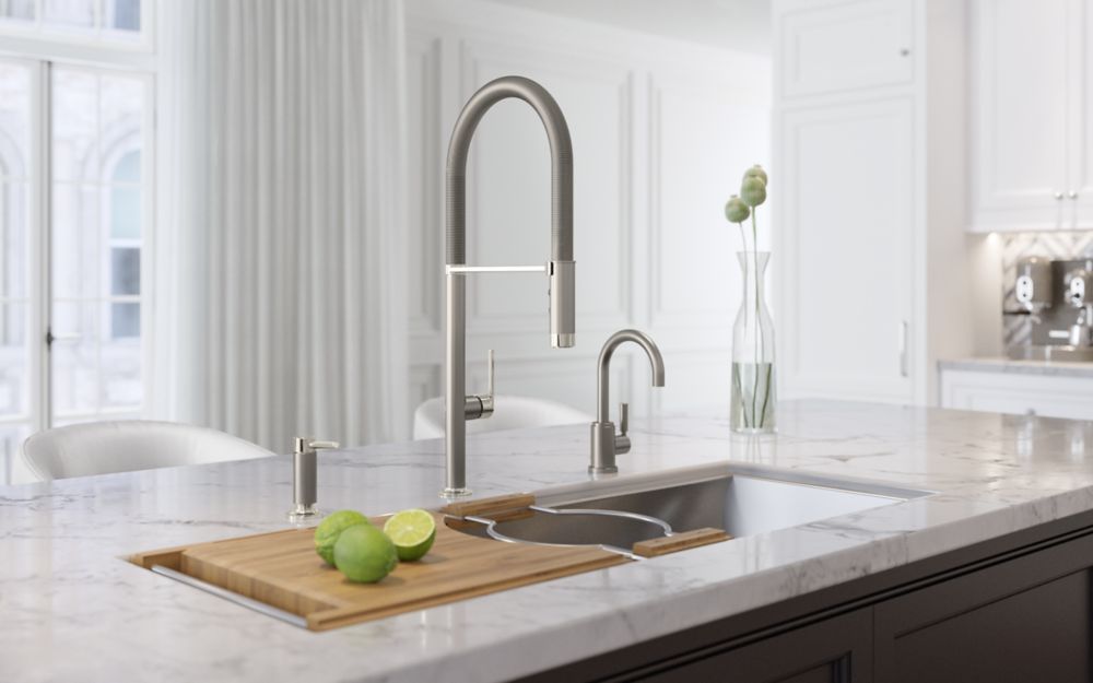 Juxtapose by Mick De Giulio Semi-Professional Faucet, P23174-SN, Kitchen  Faucets, Kallista
