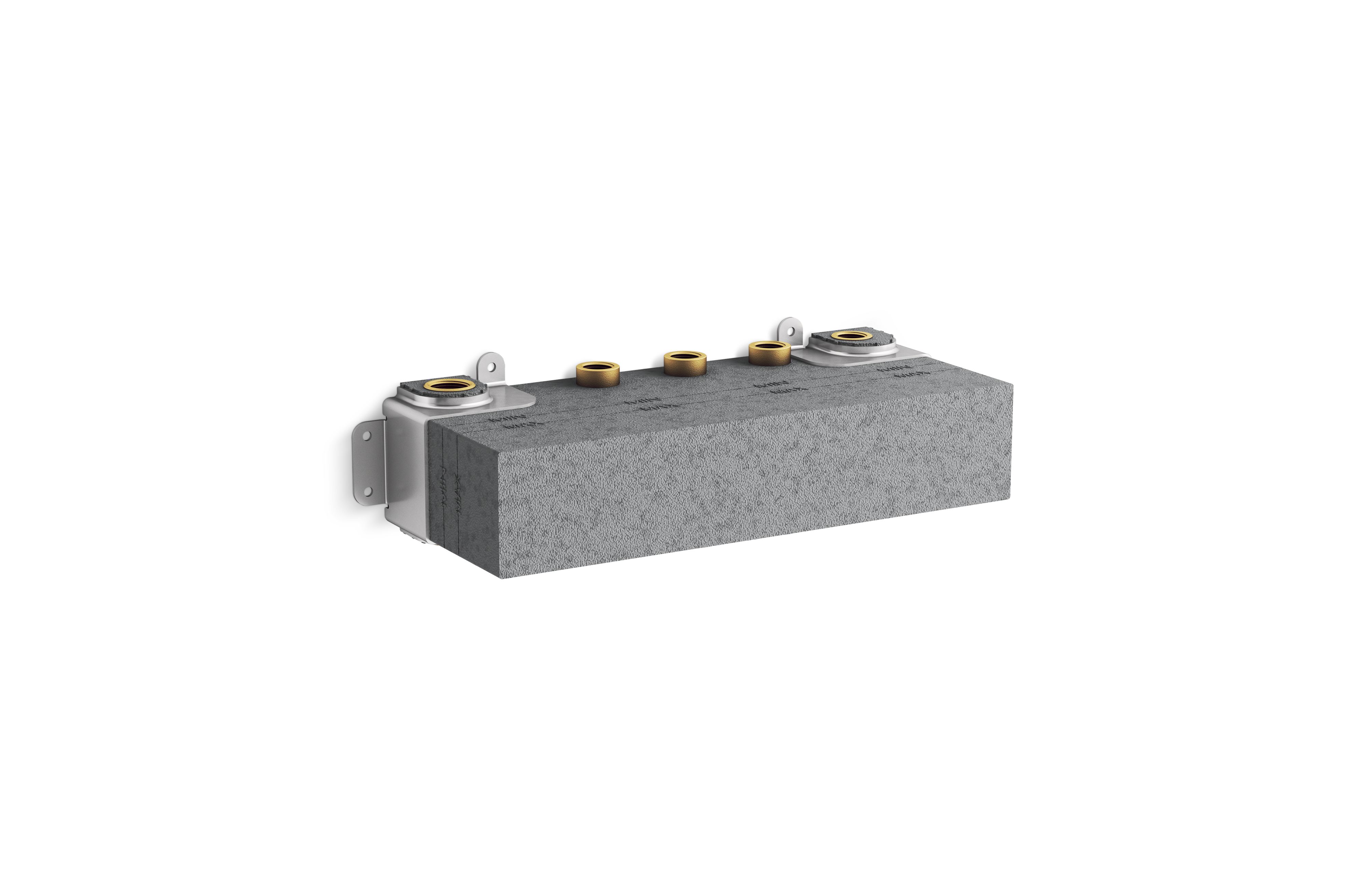 Foundations — Mechanical showering four-port thermostatic valve with integrated volume control