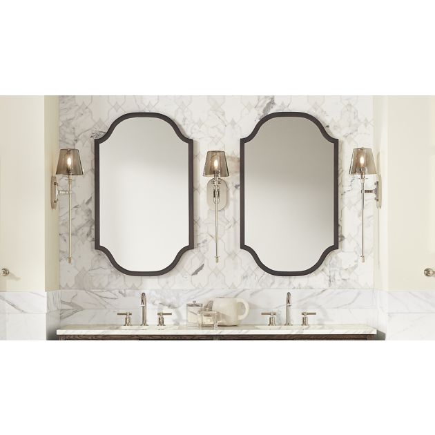 Scalloped Metal Mirrors