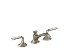 Script® Decorative Sink faucet, low spout, Frost Wave enamel lever handles