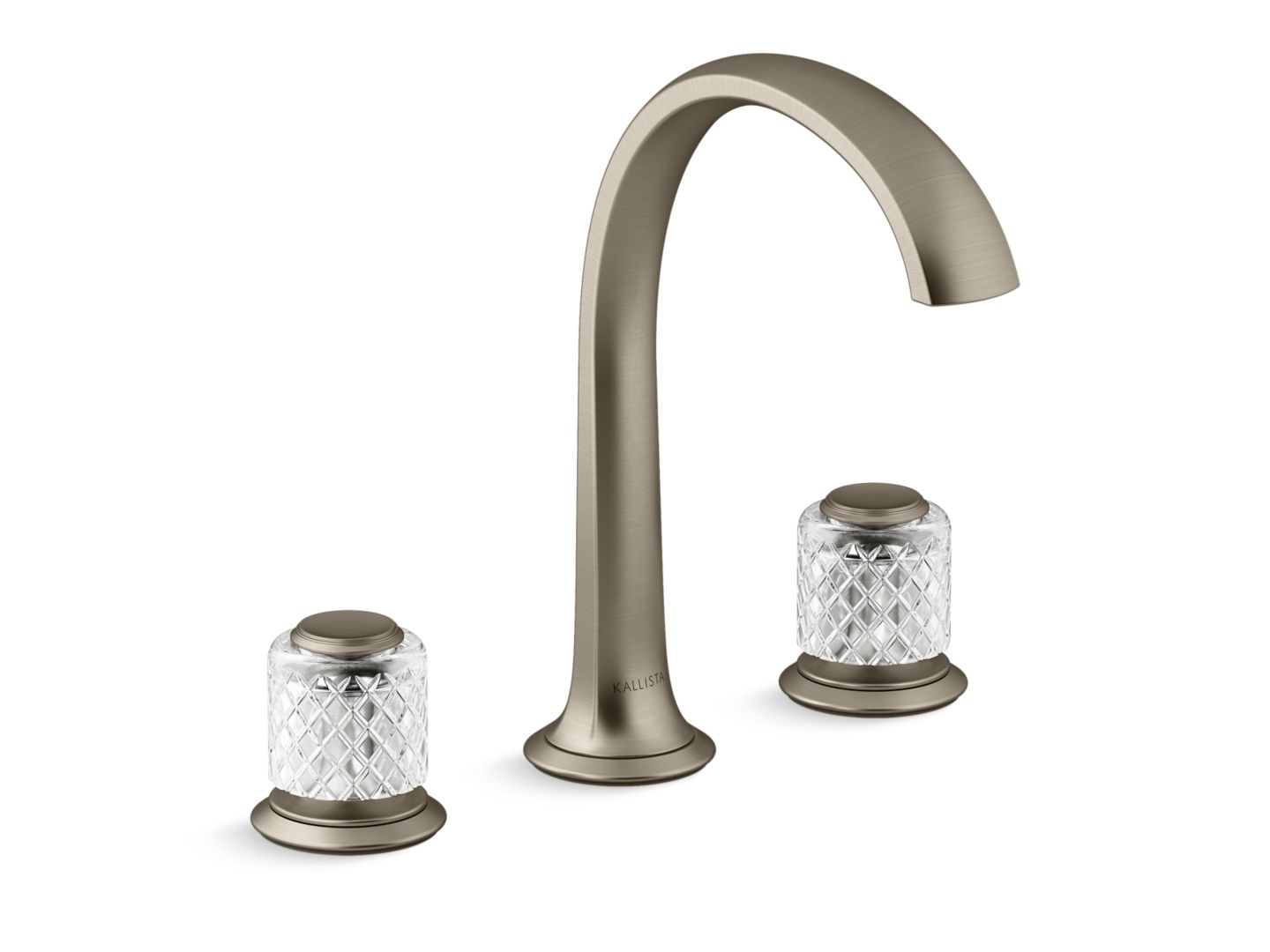 Script® Decorative Sink faucet, arch spout, clear Saint-Louis crystal knob handles